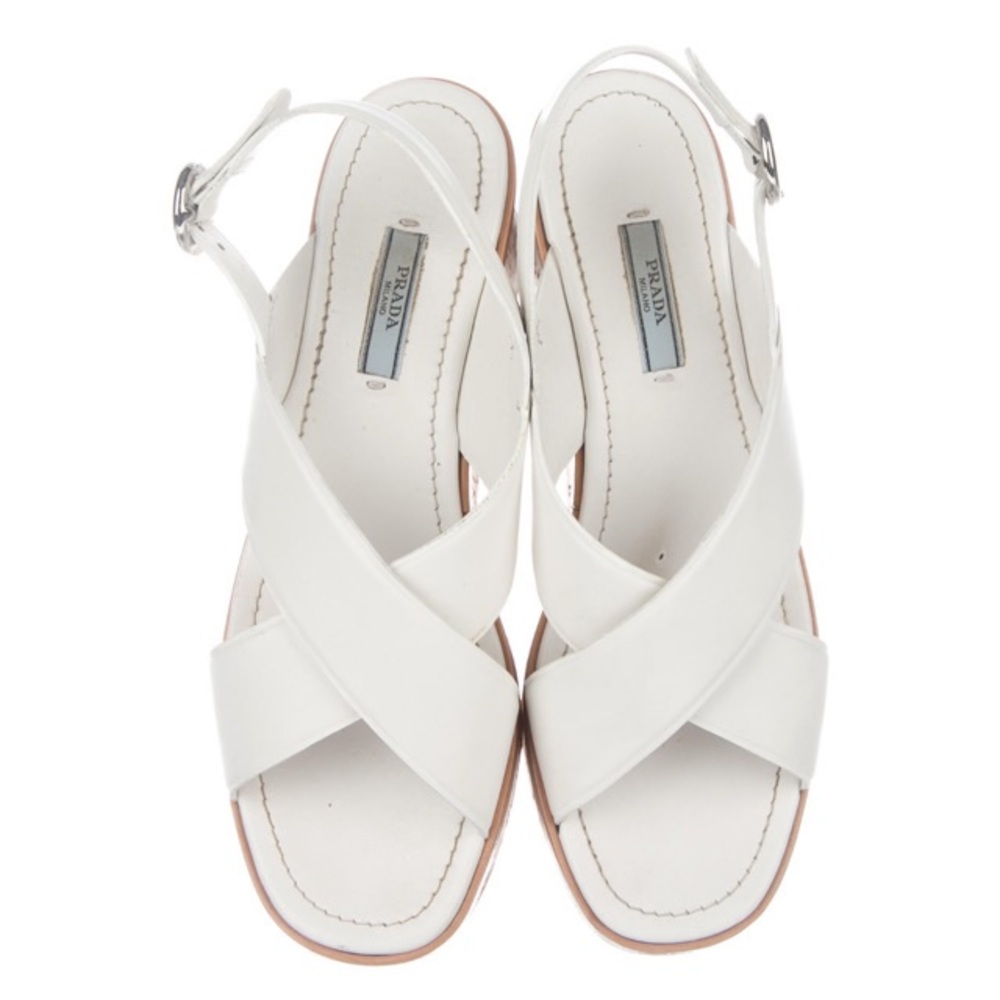 Authentic Prada Leather Sandals - image 3